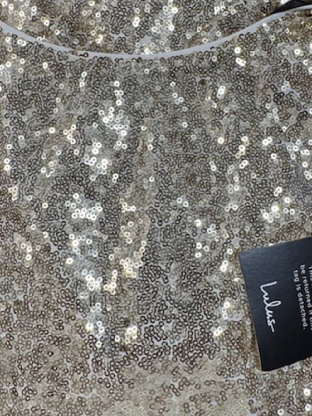 NWT Lulus Feel the Light Gold Sequin Bodycon Dress (size S) - Picture 6 of 9